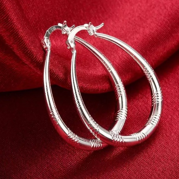 925 Sterling silver hoop earrings - Picture 5 of 6